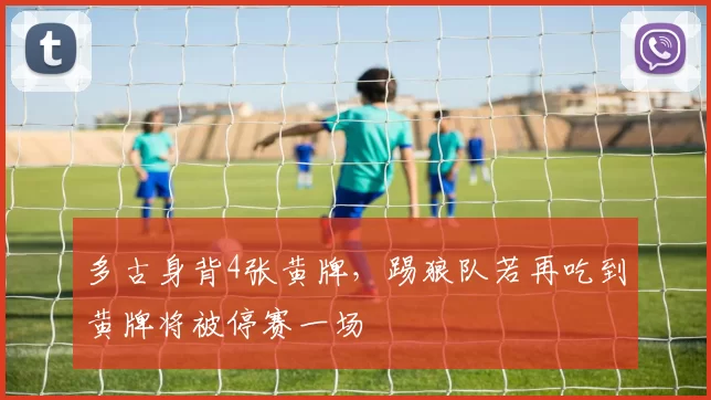 多古身背4张黄牌，踢狼队若再吃到黄牌将被停赛一场